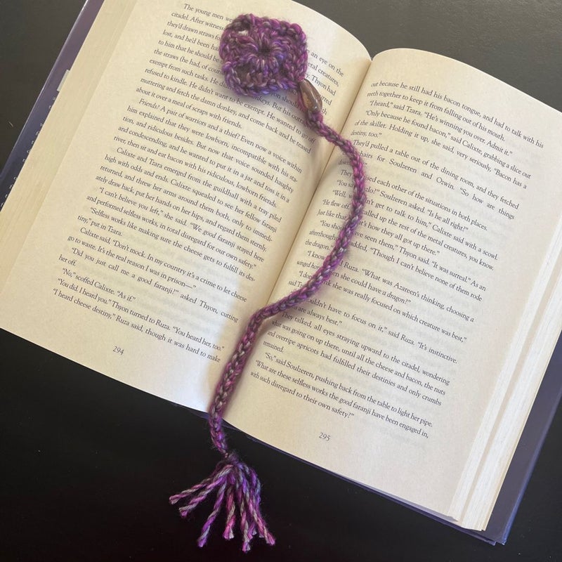 crocheted bookmark