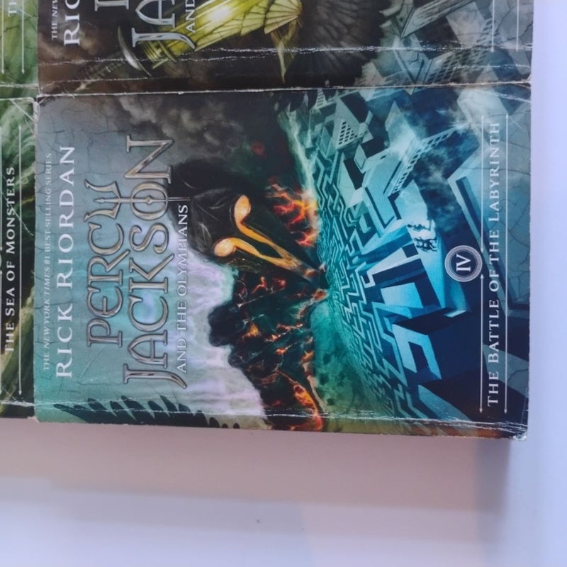 Percy Jackson and the Olympians 5 Book Paperback Boxed Set (new Covers W/poster)