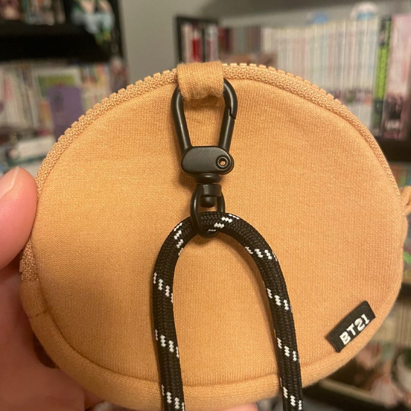 BT21 SHOOKY Baby Mini Necklace Pouch with zipper Coin Purse