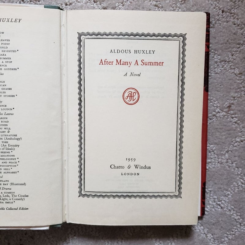 After Many a Summer (This Edition Reprint, 1959)