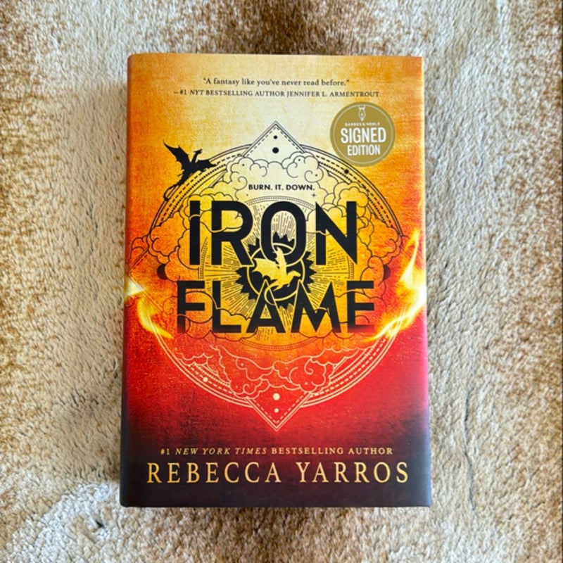 Iron Flame SIGNED! *Hand Signed First Edition First Printing* *FULL Signature* *RARE*