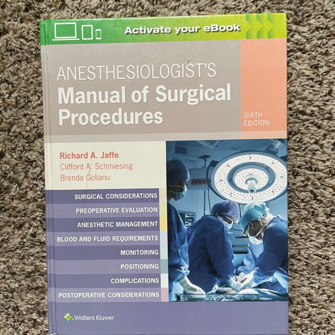 Anesthesiologist's Manual of Surgical Procedures