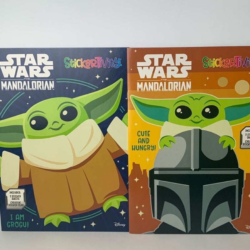 Star Wars The Mandalorian Stickertivity Book Lot I Am Grogu + Cute And Hungry