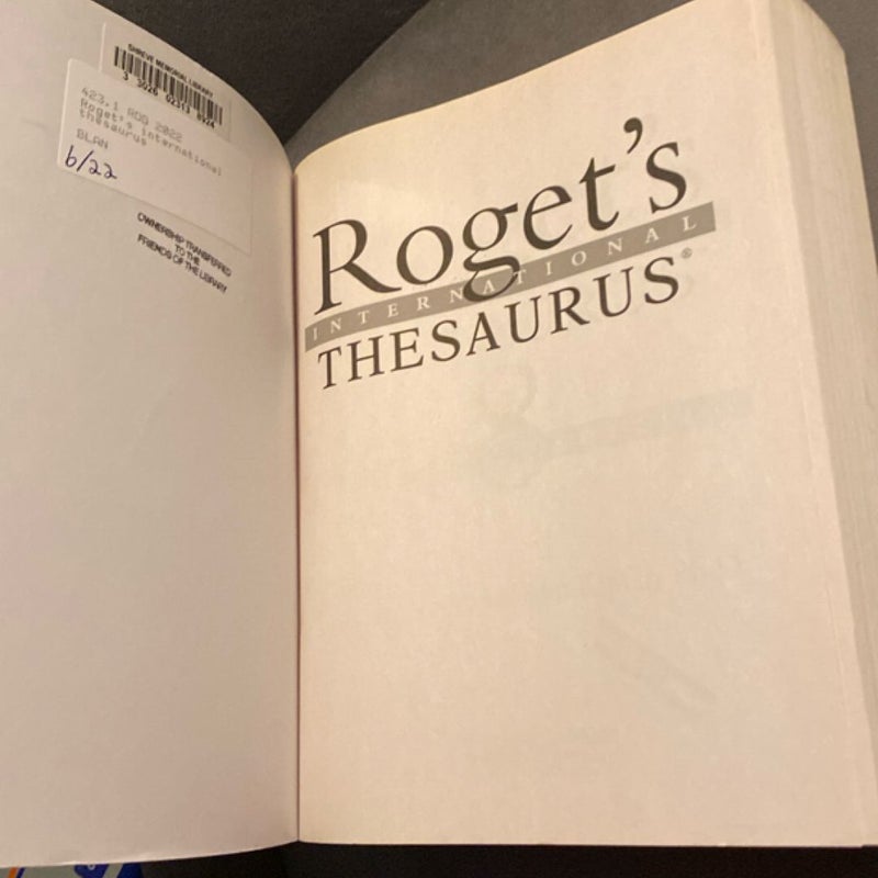 Roget's International Thesaurus, 8th Edition