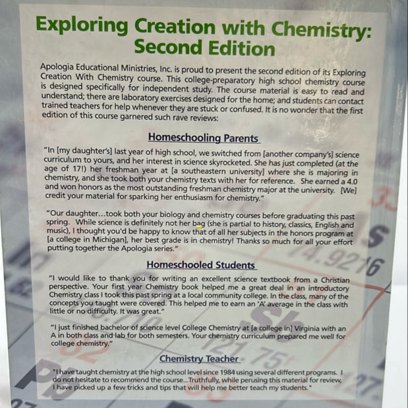 Exploring Creation with Chemistry