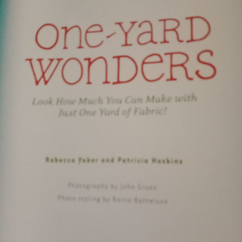 One-Yard Wonders