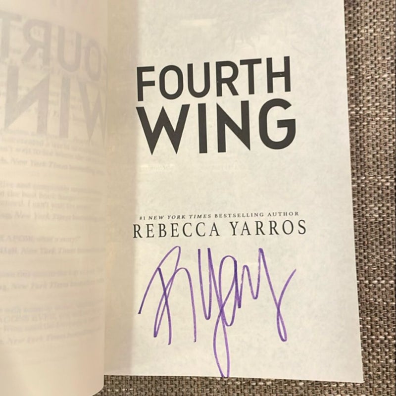 SIGNED Paperback Fourth Wing