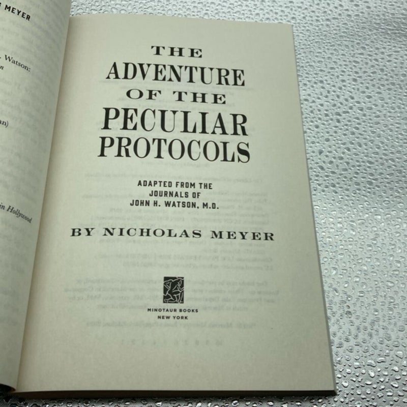 The Adventure of the Peculiar Protocols