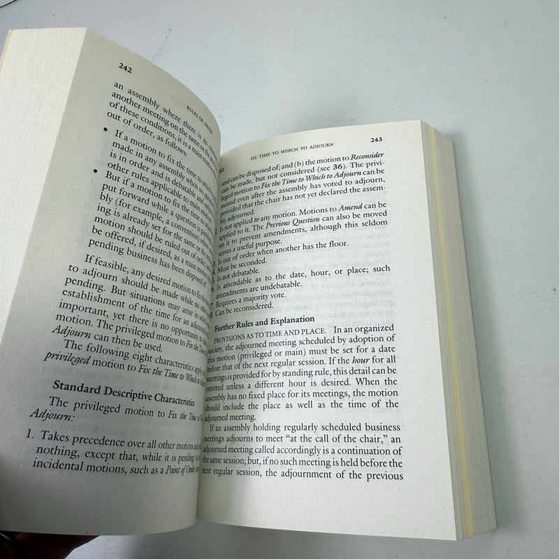 Robert's Rules of Order Newly Revised