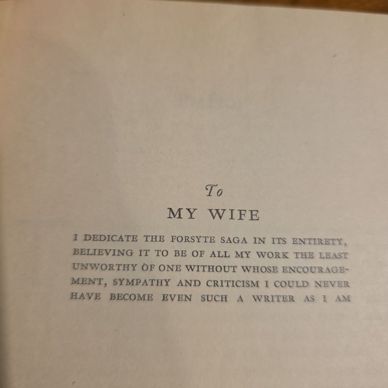 VINTAGE 1933 The Forsyte Saga (Books I, II and III) by John Galsworthy