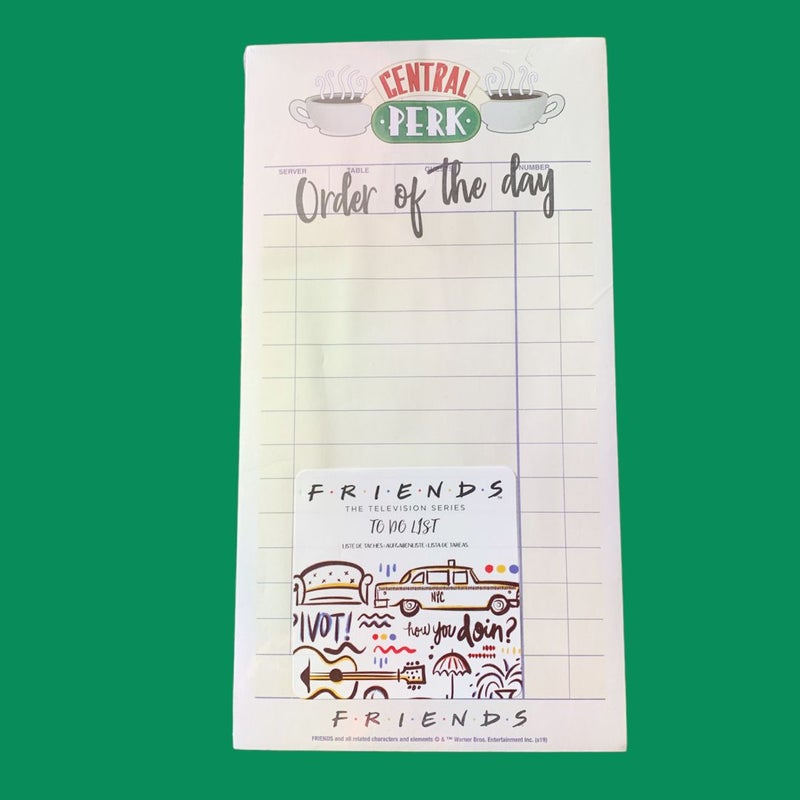 Friends TV Show Stationary Bundle Journal To Do List Erasers