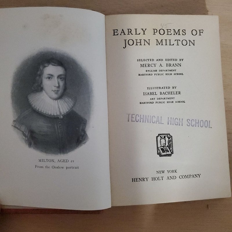 Early Poems of John Milton 