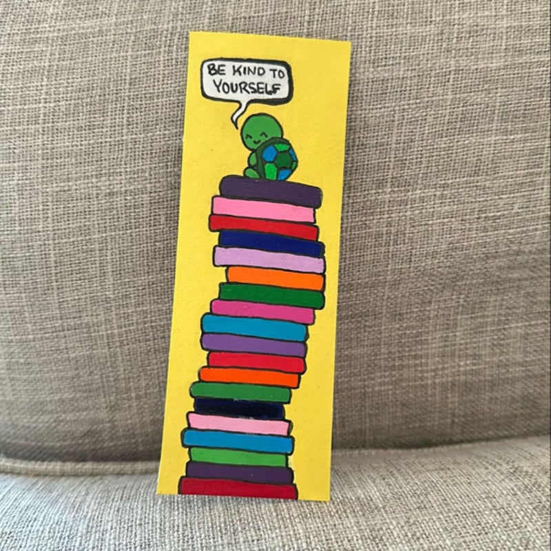 Hand painted “BE KIND TO YOURSELF” Bookmark 