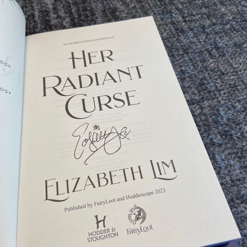 Her Radiant Curse Fairyloot HAND SIGNED