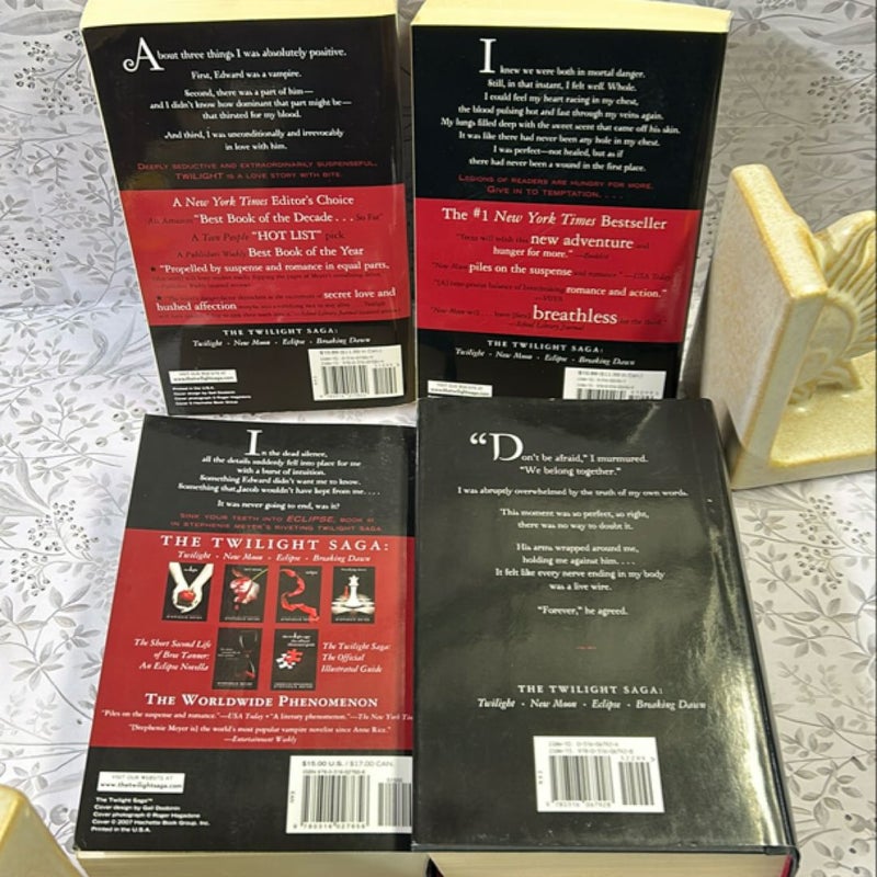 The Twilight Saga 3 Paperback and 1 Hardcover Bundle