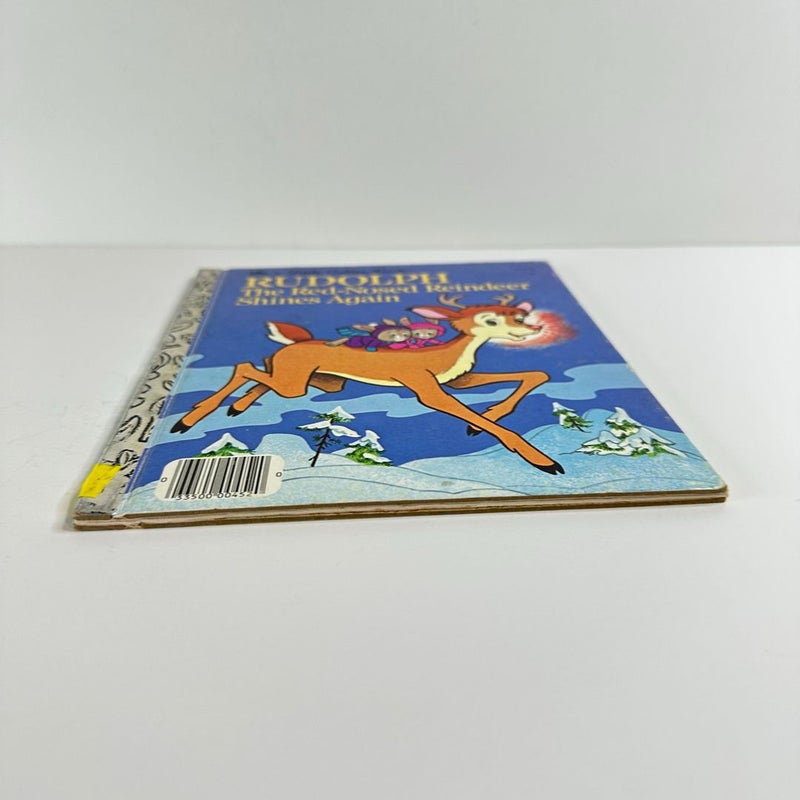 Rudolph The Red-Nosed Reindeer Shines Again-Little Golden Book 1982