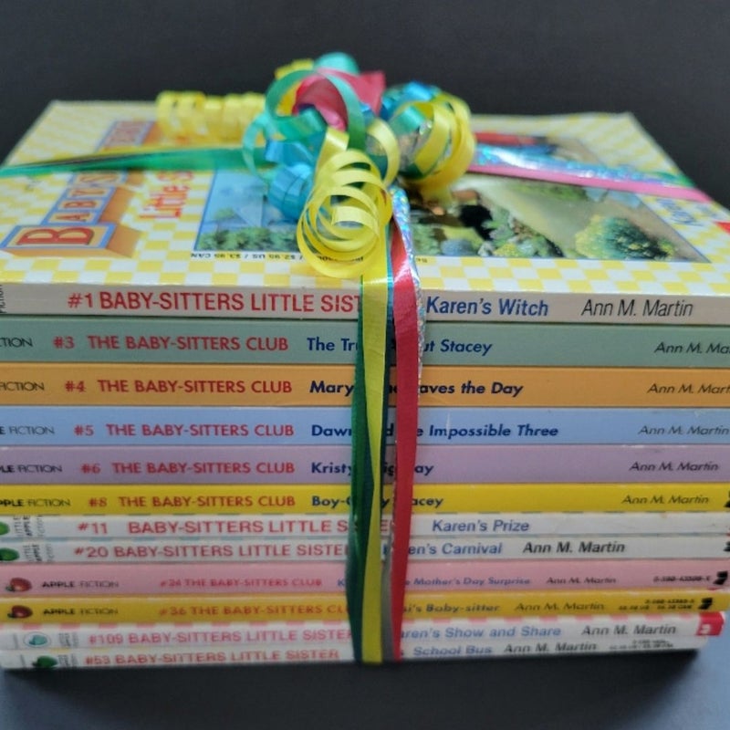 
THE BABYSITTERS CLUB VINTAGE 1980s SET OF 12 BOOKS ANN. M. MARTIN MIXED COVERS