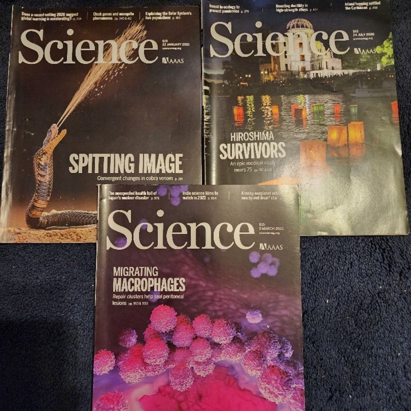 Lot of 3 AAAS Science magazines