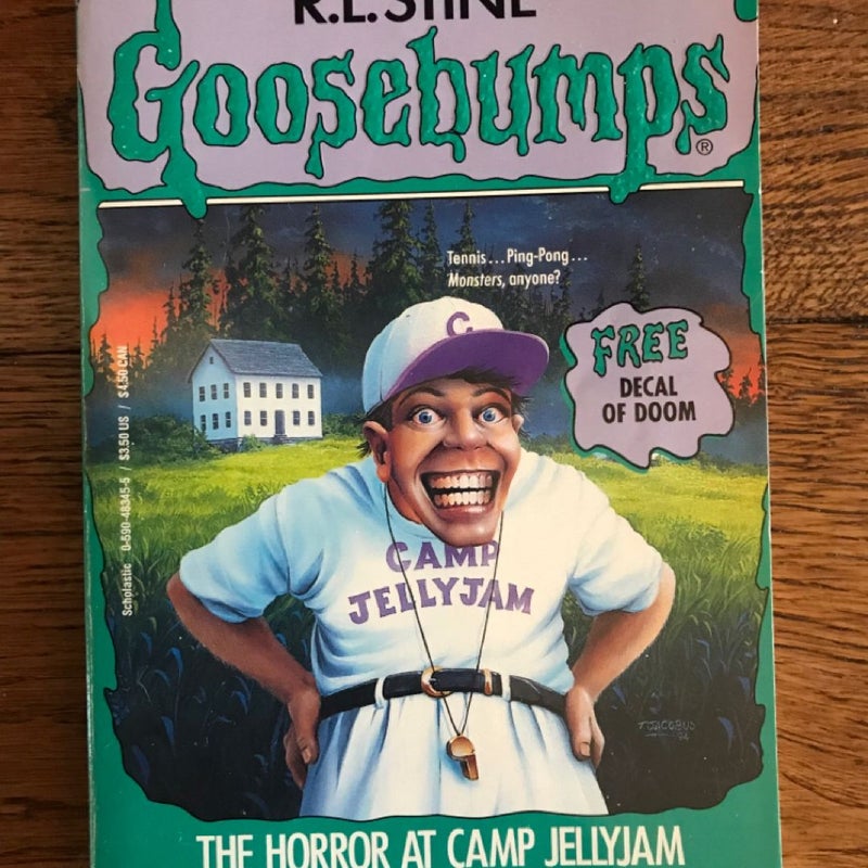 TRUE 1st Printing GOOSEBUMPS #33 The Horror At Camp Jellyjam 1995, Teen Horror Series 