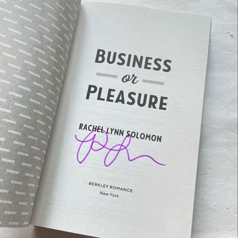 Business or Pleasure - signed by author 