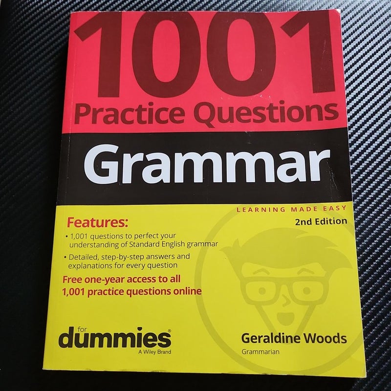Grammar: 1001 Practice Questions for Dummies (+ Free Online Practice)