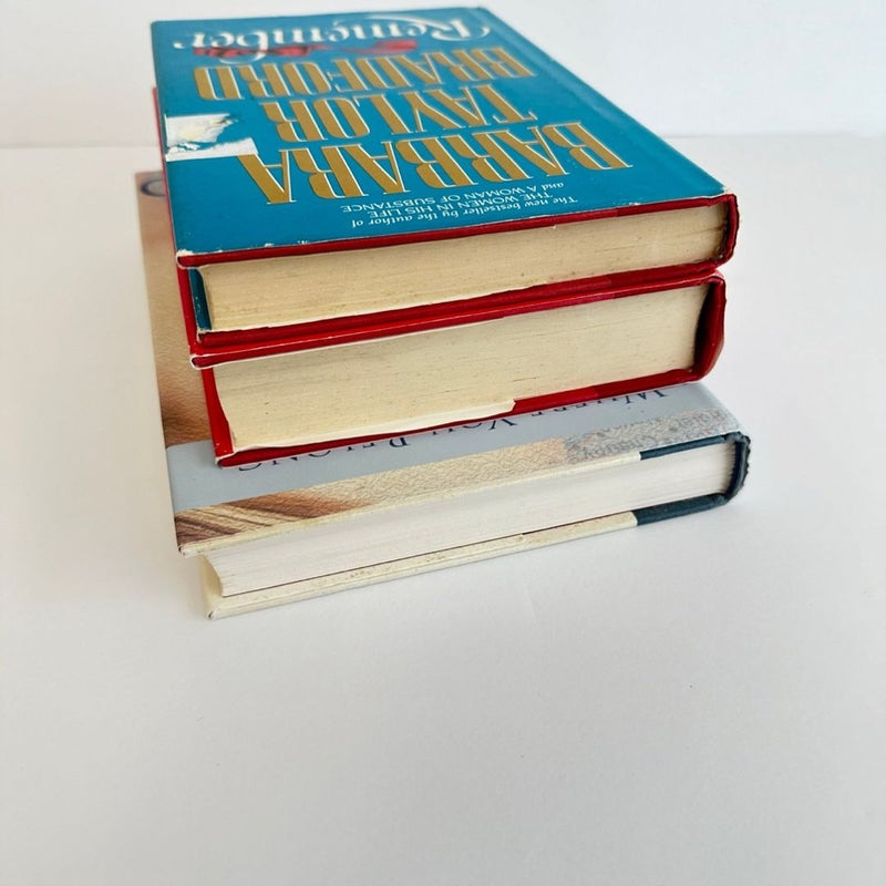 Barbara Taylor Bradford Book Bundle, 3 Books, Stand Alone Novels