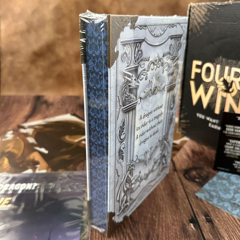 Bookish Box Fourth Wing reprint with Overlays with promo box