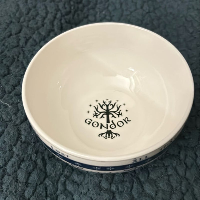 Lord of the Rings inspired Gondor ceramic bowl