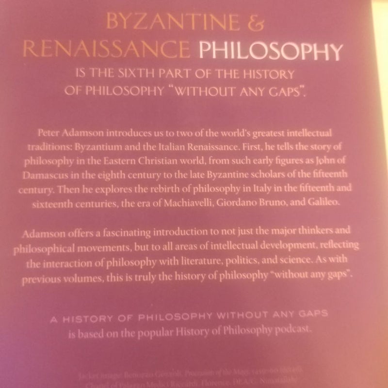 Byzantine and Renaissance Philosophy