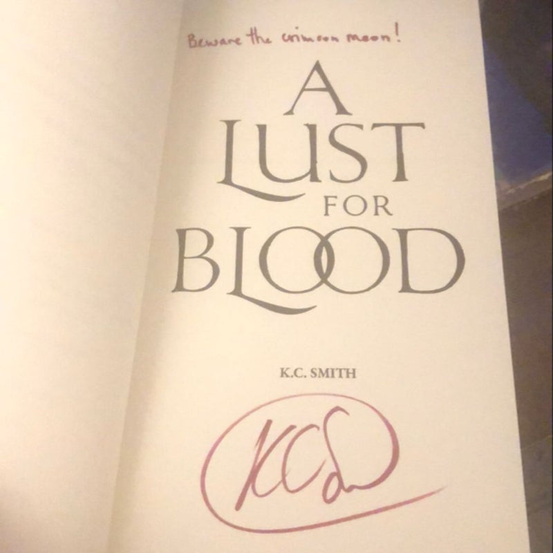 A Lust for Blood Signed