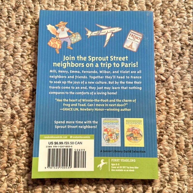 Lot of 3 Sprout Street Neighbors books: five stories, a new arrival, bon voyage