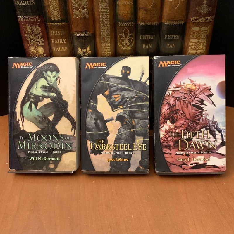 Magic The Gathering: Complete Mirrodin Cycle Trilogy: The Moons of Mirrodin, The Darksteel Eye, The Fifth Dawn, All First Edition First Printing