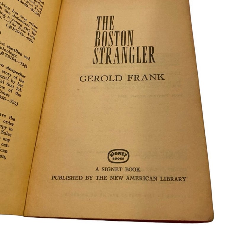 The Boston Strangler: First Edition