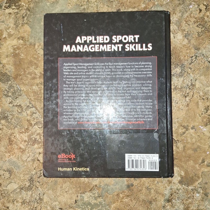 Applied sports managment skills