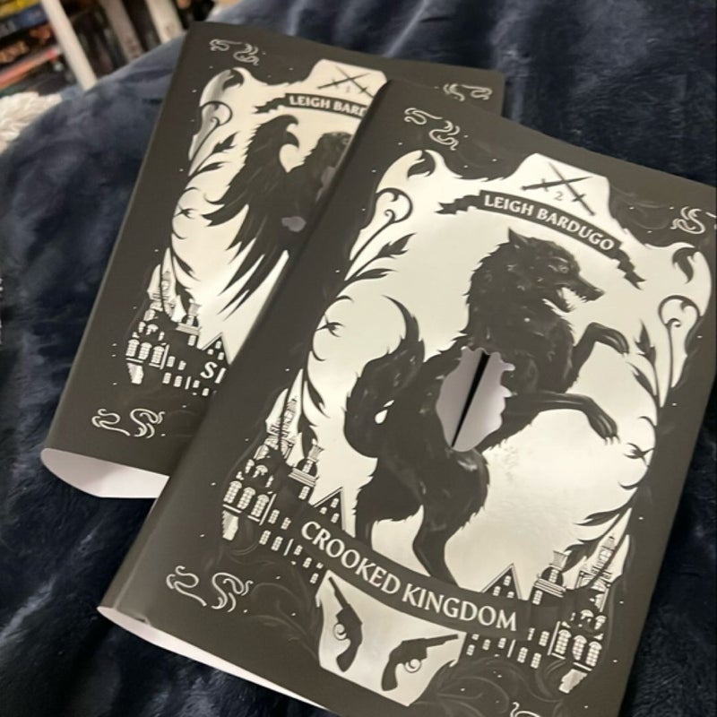 Litjoy crate Six of Crows and Crooked Kingdom book jackets