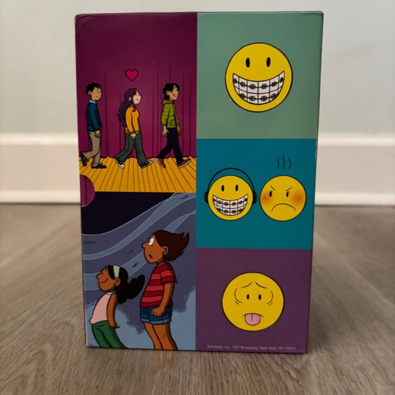 Raina Telgemeier Collection Box Set (Smile, Drama, Sisters, Ghosts, Guts)