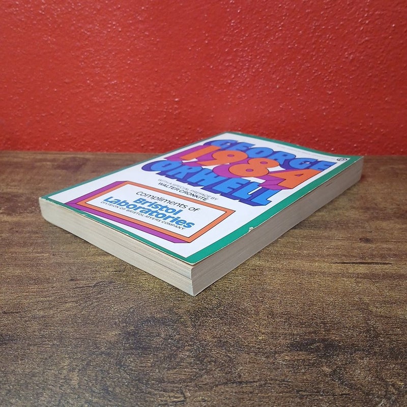 1984 by George Orwell, Vintage Paperback Signet Classic, Walter Kronkite Preface