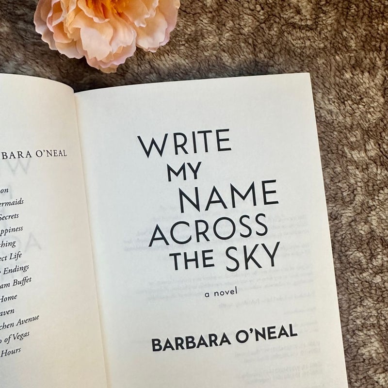 Write my name across the sky by barbara o neal