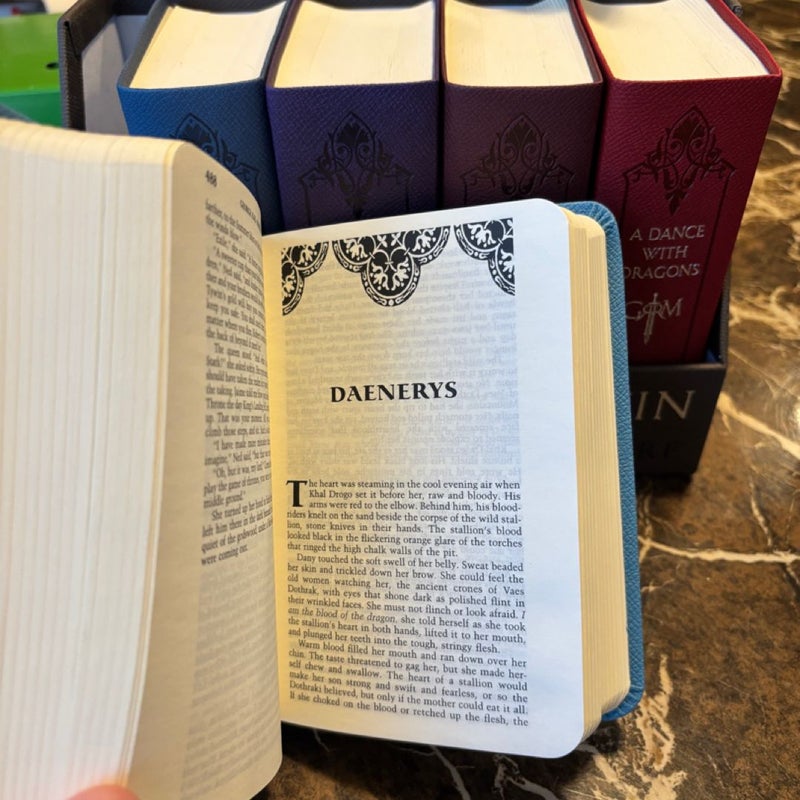 A Game of Thrones Leather/Cloth Bound Set