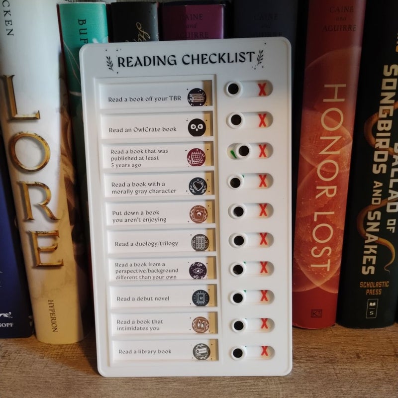 OwlCrate reading checklist