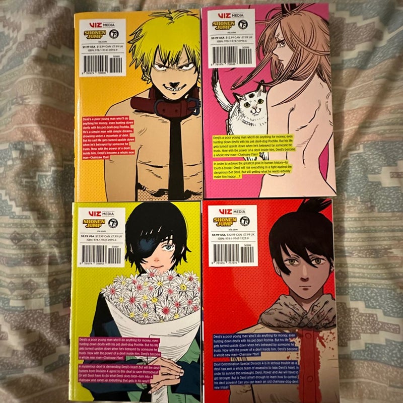 Chainsaw Man manga volumes 1-4