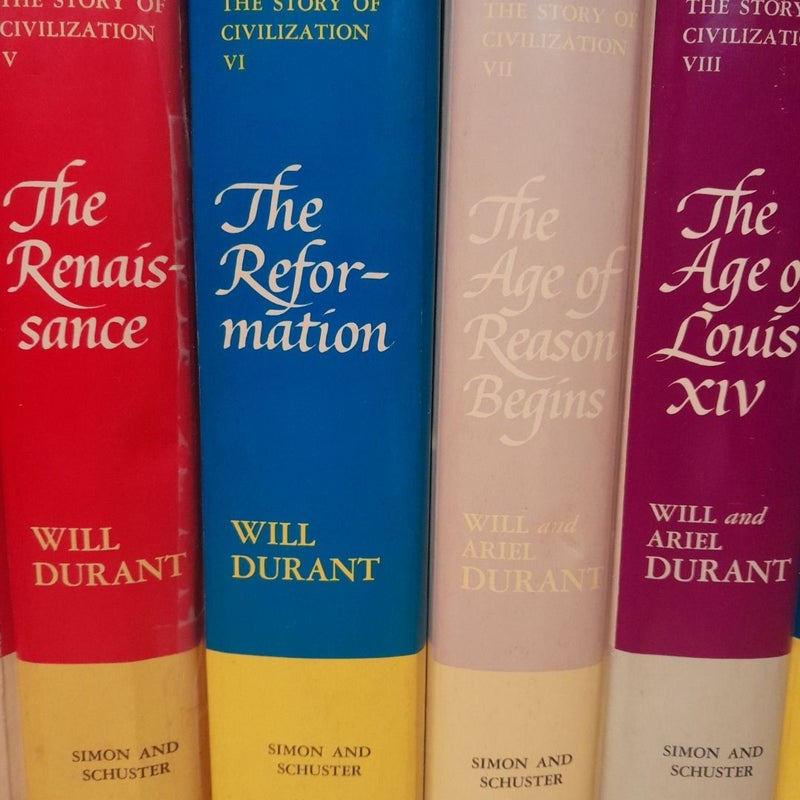 The Story of Civilization Complete Set of Will Durant History 