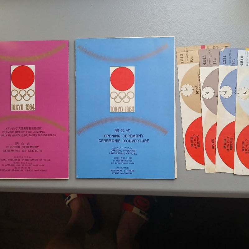 Olympics 1964 Books and 4 original tickets