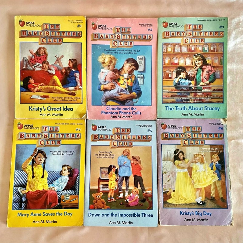 Set of 6 Babysitters Club Books (Series 1-6)