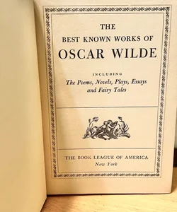 The Book League THE BEST KNOWN WORKS OF OSCAR WILDE Blue Ribbon Books 1941