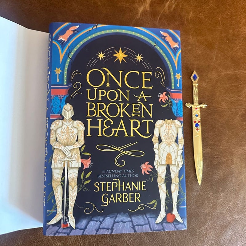 once upon a broken heart signed with special edition dust jacket and jacks sword