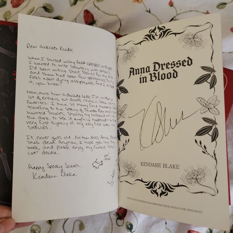 Anna Dressed In Blood & Girl Of Nightmares (Anna Dressed In Blood Duology) OWLCRATE EXCLUSIVE EDITION SIGNED