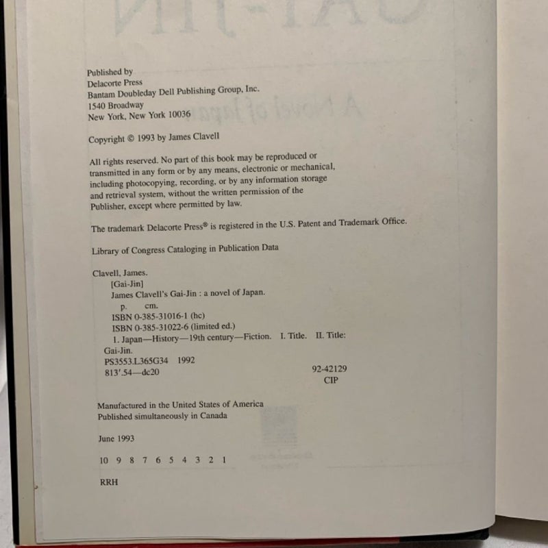 Gai-Jin (1st ed./1st printing)