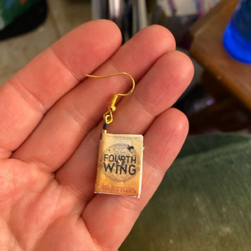 Fourth Wing: Book Earrings