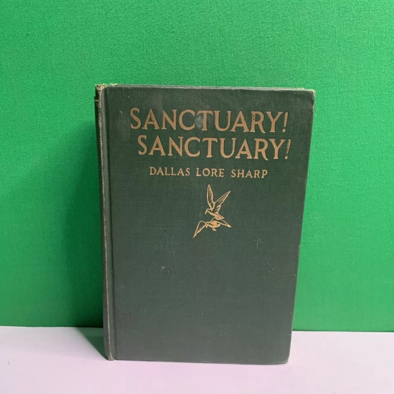 Vintage 1926 Book SANCTUARY! SANCTUARY! by Dallas Lore Sharp FIRST EDITION HC